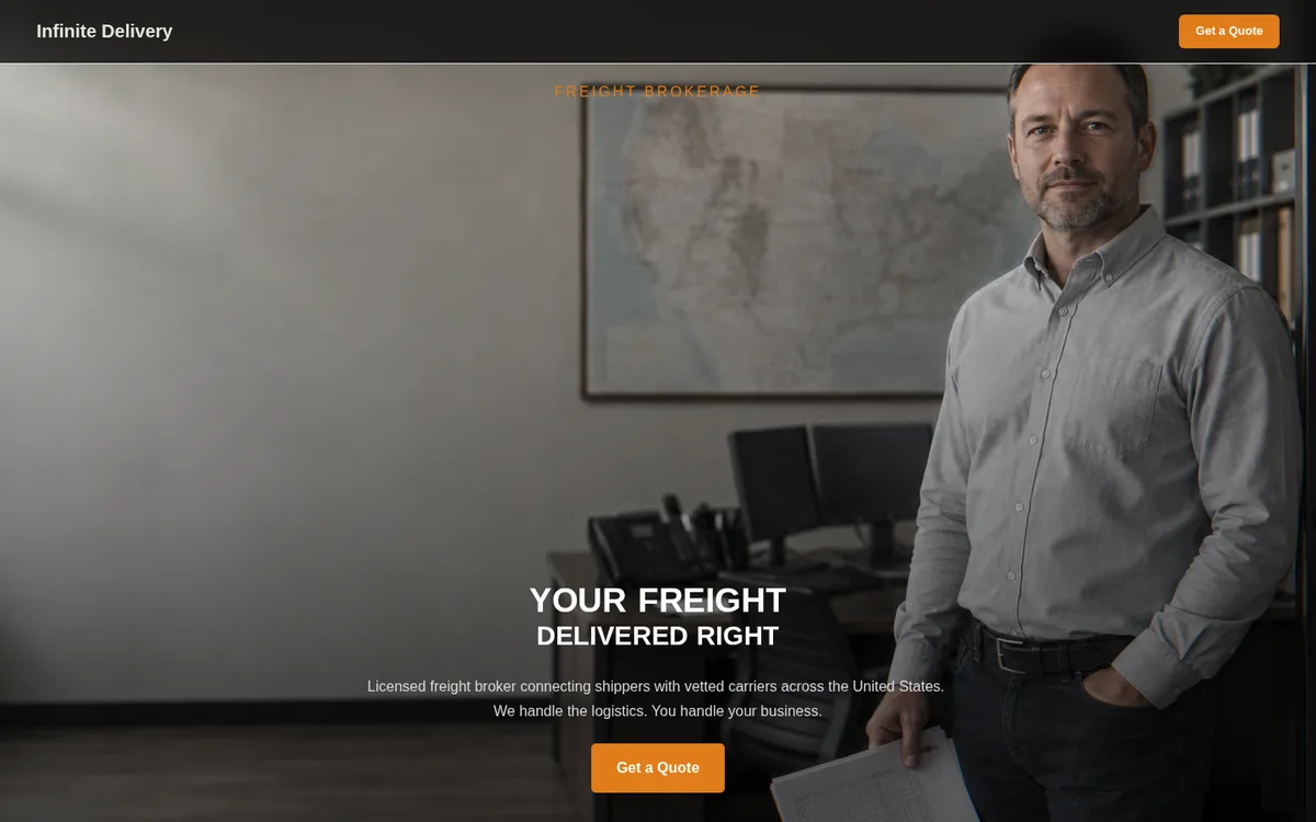 Infinite Delivery website