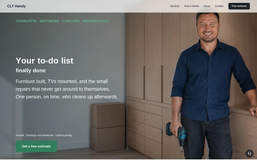 CLT Handy, service de petits travaux à Charlotte