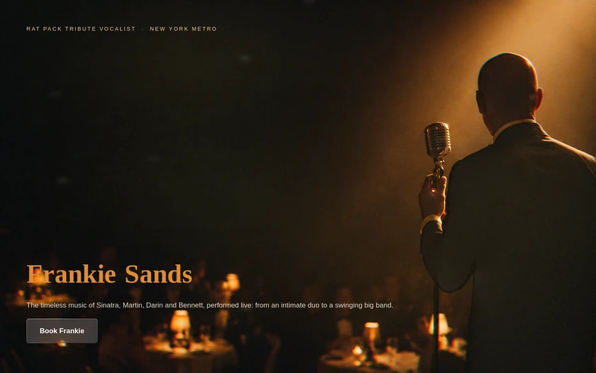 Frankie Sands, chanteur hommage au Rat Pack à New York