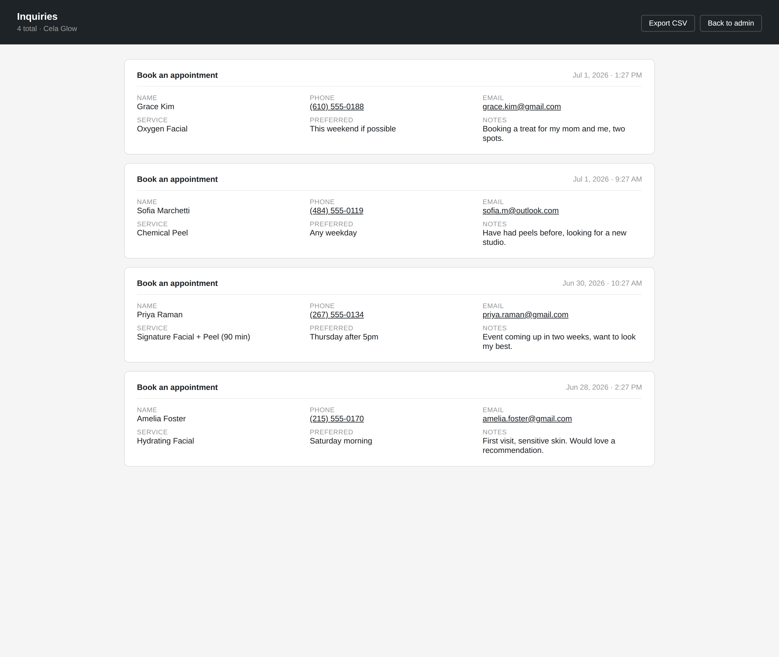 InStudio salon software
